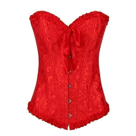 

Women Court Sexy Push Up Shapewear Overbust Corset Bustier with G-string