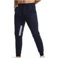 thumbnail image 5 of Yaoyar Men's Fashion Casual Jogger Trousers Sweatpants Drawstring Workout Running Cargo Athletic Pencil Pants(Navy,XL), 5 of 9