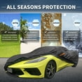 thumbnail image 2 of Unique Bargains Aluminum Film Car Cover 1 Pc Black for Chevrolet Corvette C8 189"x77"x45", 2 of 8