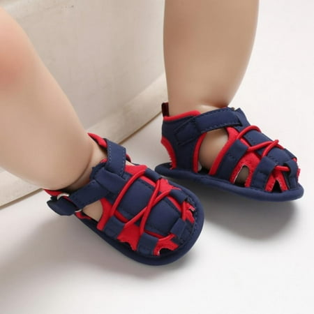 

MOOSUP Summer Baby Boys Breathable Anti-Slip Mixed Color Shoes Sandals Toddler Soft Soled First Walkers