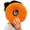 Orange, variant on Numjaw Ear Piercing Pillow, 9" O-Shaped Pillow with Ear Holes, Doughnut Pillow for Ear Piercing, Side Sleepers, Relieve Ear Pain, Ear Inflammation (Grey)