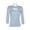 CLEAR BLUE, variant on NY Crew Neck 3-4 Sleeve Ribbed Pullover Cutout Chest Detail Knit Top-BLACK / L