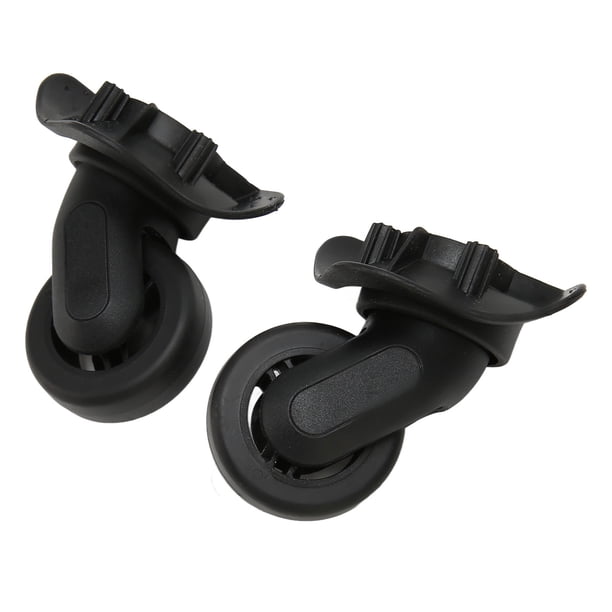 Rueda Universal para Maleta, Ruedas para Equipaje de Repuesto Livianas y silenciosas, Color Negro, 2 Piezas