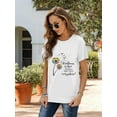 thumbnail image 2 of XCHQRTI Dandelion Tshirt Women Graphic Tees Casual Short Sleeve Christian Shirts, 2 of 7