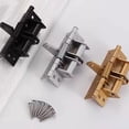 thumbnail image 6 of 4pcs Door Hinge Set with Auto Shut Function & 90 Degree Locking Iron Self Closing Door Hinges for Wood & Metal Door, 6 of 9