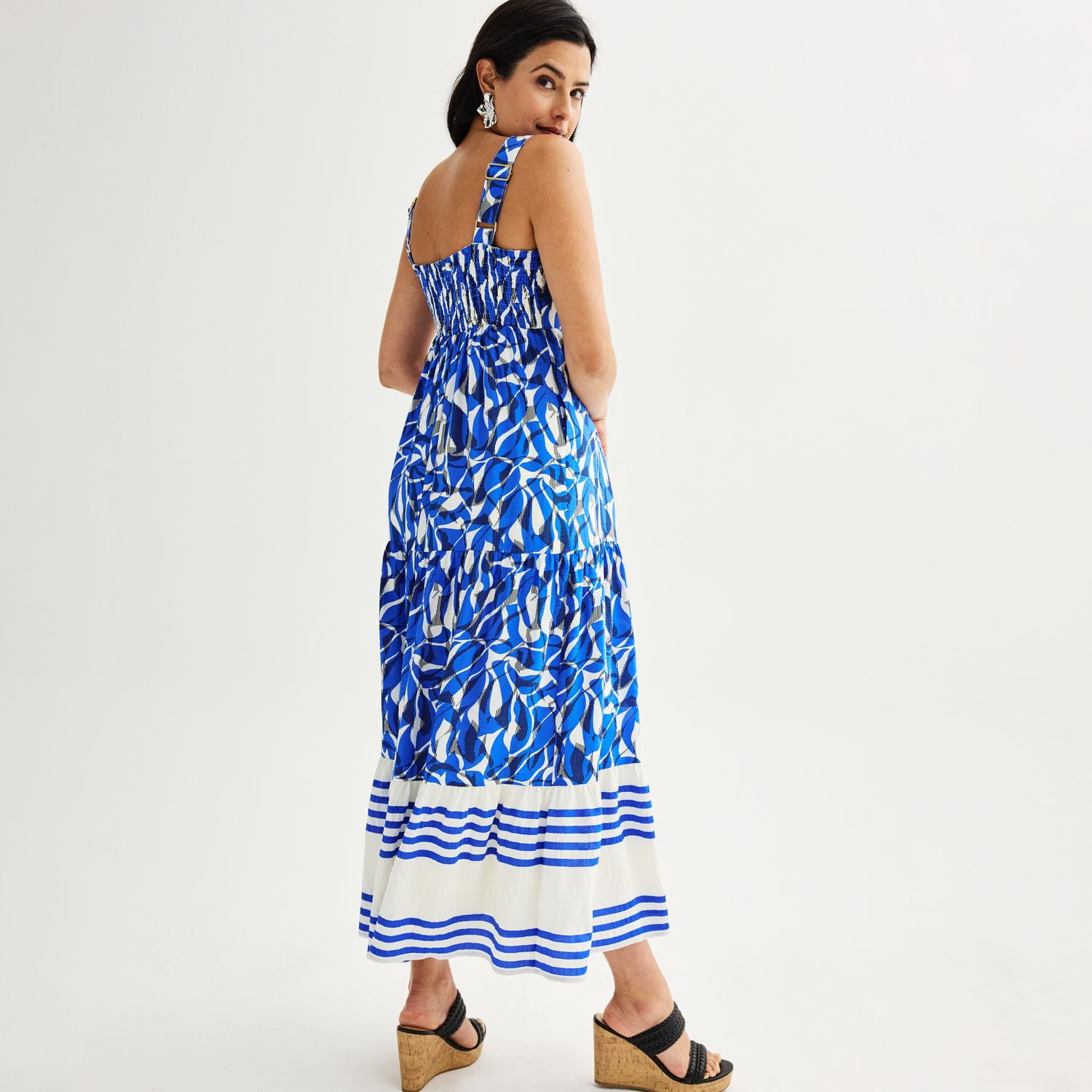 Chiffon Trapeze Dress Nine West Women's Sleeveless | Floral Boho Style Nine West Trapeze Dress Chiffon Trapeze Dress Nine West Women's Sleeveless | Floral Boho Style Nine West Trapeze Dress
