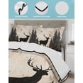 thumbnail image 4 of Quilts Twin Size, Vintage Forest Deer Soft Comforter Bedding Set for Bed, Rustic Country Wildlife Woodland Lightweight Quilted Bedspread with Pillow Cover(2 Pieces) for All Season, 68x86 Inch, 4 of 6
