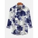 thumbnail image 4 of Camisa de hombre con estampado 3D de pintura al óleo, estampado floral colorido, camisas de manga larga, ropa de calle con botones, diseñador de moda, informal, 4 of 5