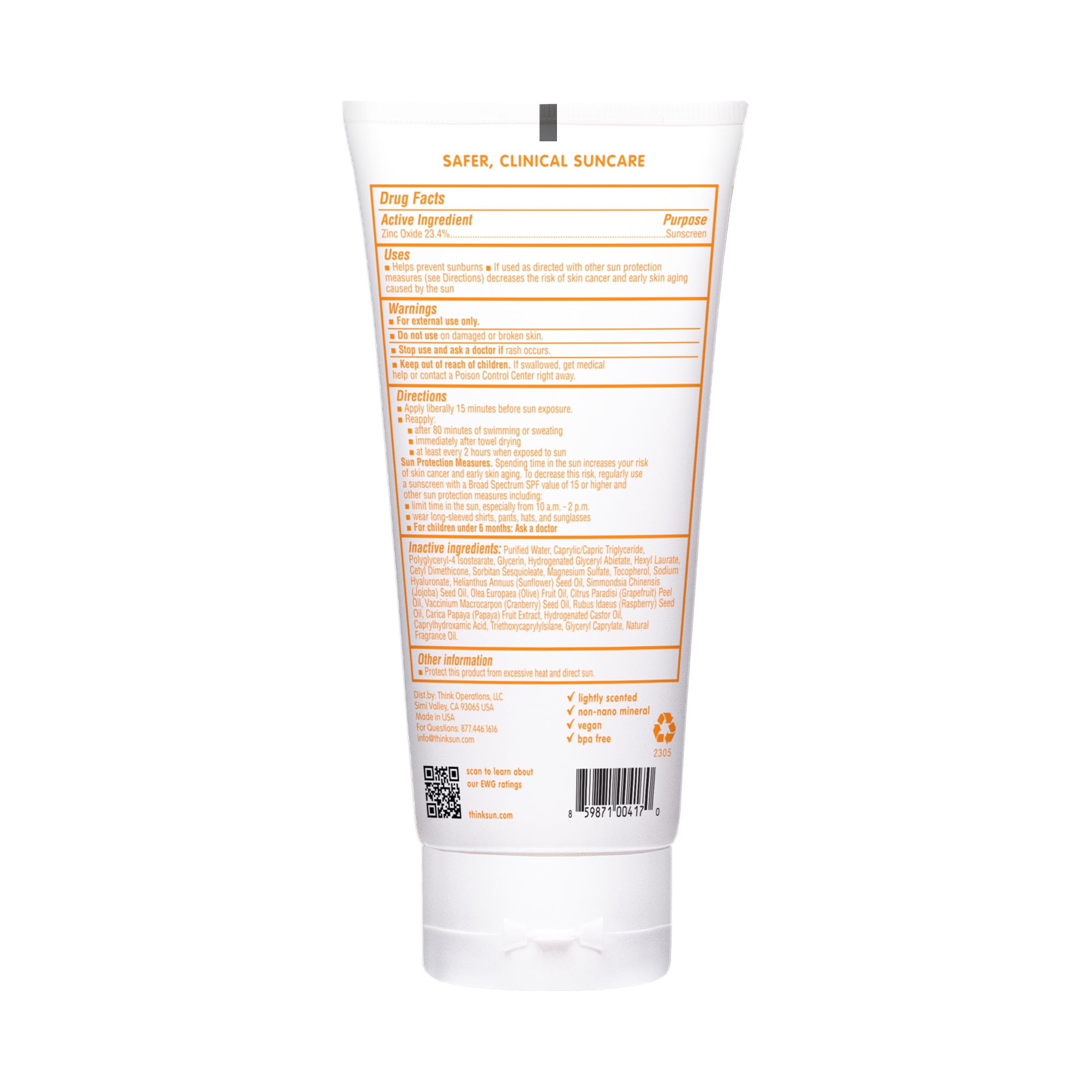 thinkbaby SPF 50 Sunscreen 6 oz
