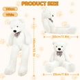 thumbnail image 6 of Giant Plush Teddy Bear Stuffed Animal 47"-55" Large Hugging Bear with Healing Smile, Soft Fluffy Material & Safety Eyes, Perfect Gift for Kids and Home Decor for All Season., 6 of 8