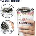 thumbnail image 5 of Sisters Gifts from Sister, Oldest Sister Tumbler with Lid 20 oz Stainless Steel, Seester Like A Sister Mug, Birthday Gifts for Sister, 5 of 6