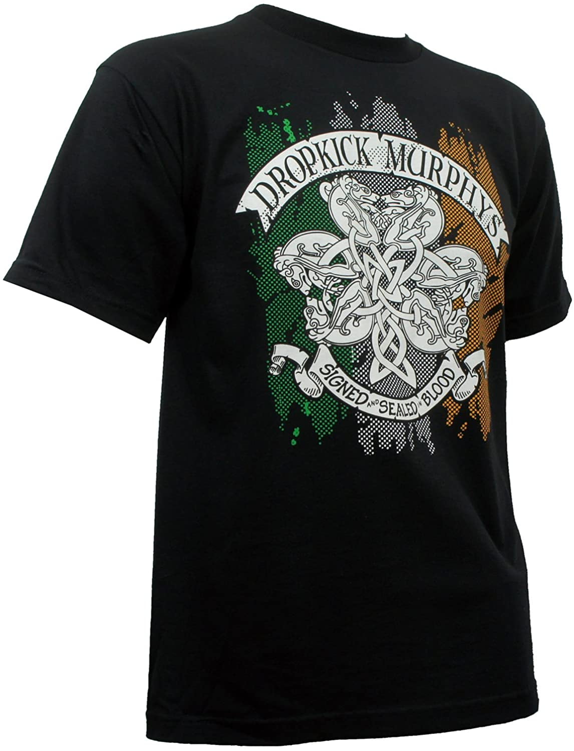 Dropkick Murphys Men's Knotwork Flag T-Shirt Black 2XL 