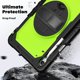 thumbnail image 4 of Funda para Samsung Galaxy Tab S11 (11-inch) 2025 SM-X730/SM-X736B, Funda Protectora Resistente a Golpes con Protector de Pantalla, Soporte Giratorio de 360°, Correa de Mano/hombro (GreenPC), 4 of 7