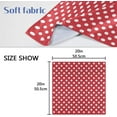 thumbnail image 7 of GZHJMY Set of 6 Retro Vintage Red Polka Dot Cloth Napkins Washable Polyester Dinner Napkins 20"X20" for Dining Table Wedding Party Fall Holidays, 7 of 7