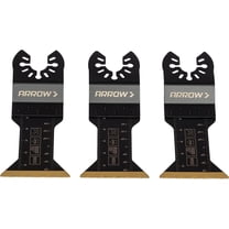 Arrow OSC125C-3A Titanium Coated Carbide Flush-Cut Oscillating Multitool Cutting Blades for Wood, Drywall, PVC, and Metal, 1-3/8 Inch, 3-Pack