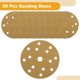 thumbnail image 3 of Discos de lijado universales de 50 Pcs 6" 15 agujeros 80 grano - Papel de lija con gancho y lazo - Base de papel amarilla, 3 of 7