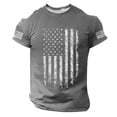 thumbnail image 3 of Mens T Shirts Usa 250Th Anniversary Short Sleeve Graphic Tees American Flag Print Round Neck Stretchy Men Shirts Grey M, 3 of 3