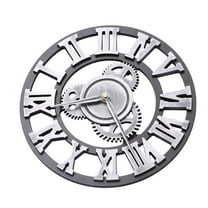 Clispeed Visible Gear Wall Clock Silent Operation Living Room 1Pack