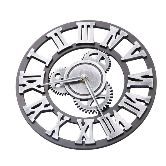 Clispeed Visible Gear Wall Clock Silent Operation Living Room 1Pack