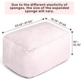 thumbnail image 6 of 15"(H) Bean Bag Ottoman Pouf, 6.6LB Memory Foam Filled Footstool for Sofa, Accent Stuffed Footrest Stool with Washable Cover, Single Footrest Stool for Living Room, Bedroom, Black&grey, 6 of 9