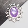 thumbnail image 1 of Diadema de botón de diamantes de imitación de aleación plana ovalada, decoración de vestido, manualidades de decoración de boda romántica Diy, 10 piezas de 25x28mm, 1 of 4