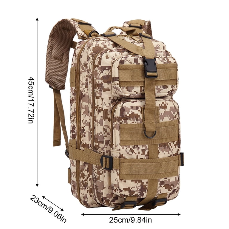 35L Military-Style Large Capacity Hiking Backpack For Men Women Outdoor  Camping Fishing Travel, Durable Nylon Fabric Waterproof With Multi-Pocket  180 Open Main Compartment, - Walmart.com