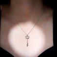 thumbnail image 4 of Rosec Jewels Natural Diamond Key Pendant (HI-SI Grade) - Angel Heart Pendant with Wings - Ready to Gift for Christmas, 925 Sterling Silver, 4 of 8