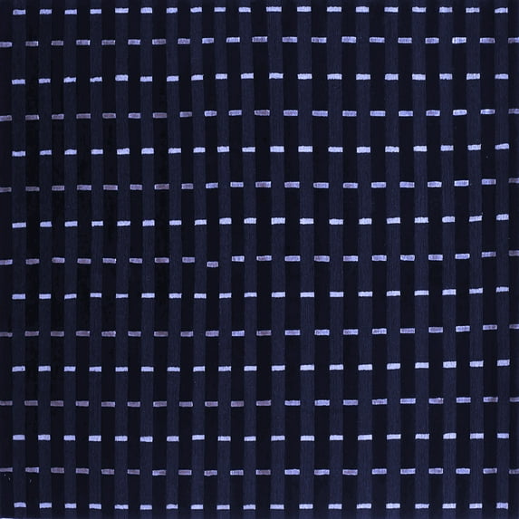 Ahgly Company Machine Washable Indoor Square Abstract Blue Contemporary Area Rugs, 5' Square