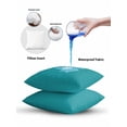 thumbnail image 6 of 1 Pack Outdoor Throw Pillow, Teal Waterproof Pillow with Insert Included, Turquoise Pure Teal Decorative Accent Cushion Sofa Pillows for Patio Porch, 16 x 16 In, 6 of 8