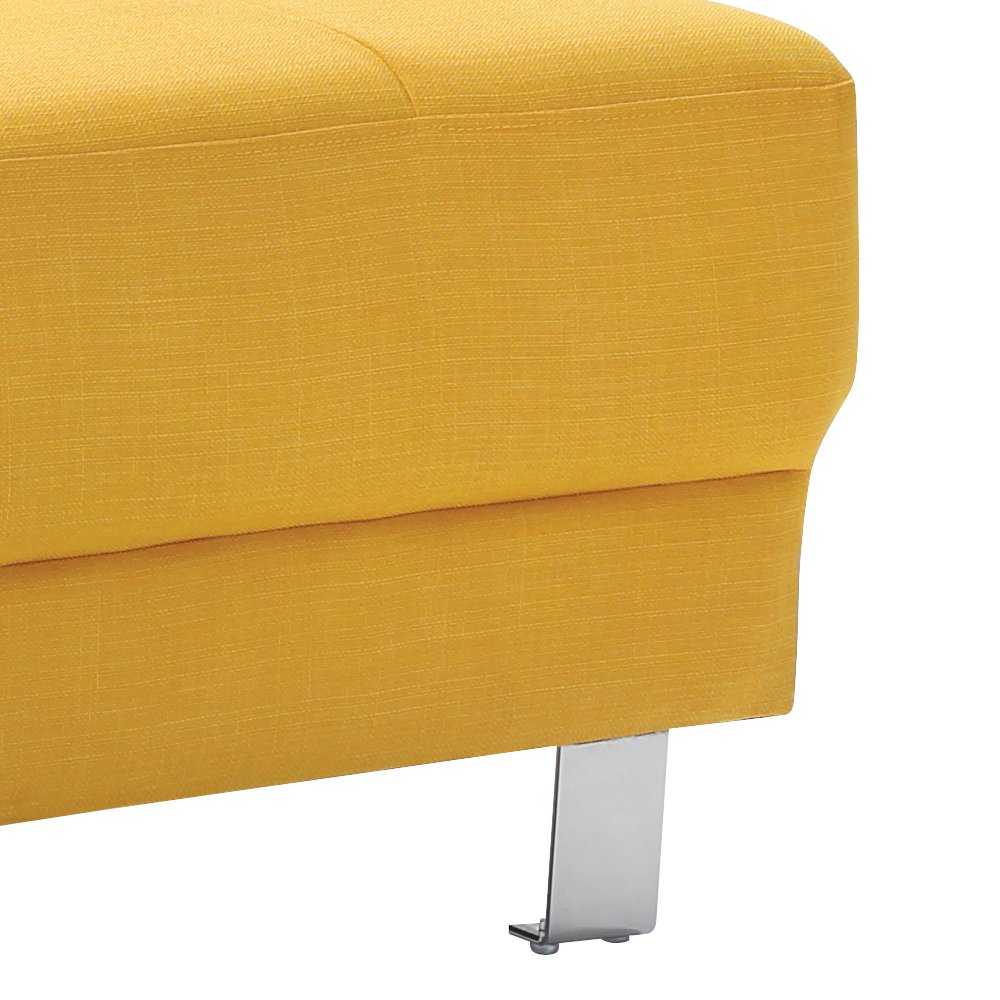 Glory Furniture Riveredge Ottoman in Yellow Color