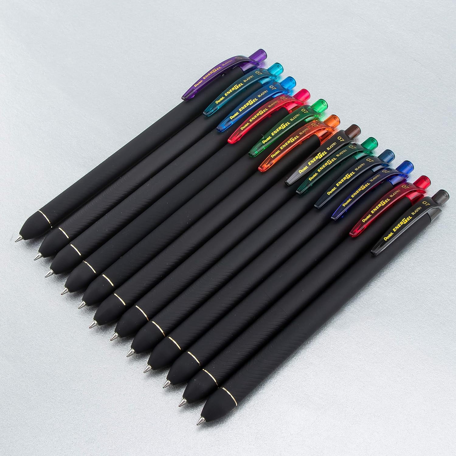 Pentel EnerGel Kuro Liquid Gel Pen, (0.7mm) Medium line, Pink Ink, 12 Pack (BL437R1-P) Pink 12 Pack