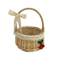 thumbnail image 1 of Home Textile Storage Handheld Woven Wicker Flower Arrangement Decoration for Children Picking Picnic Fruit Small, 1 of 8