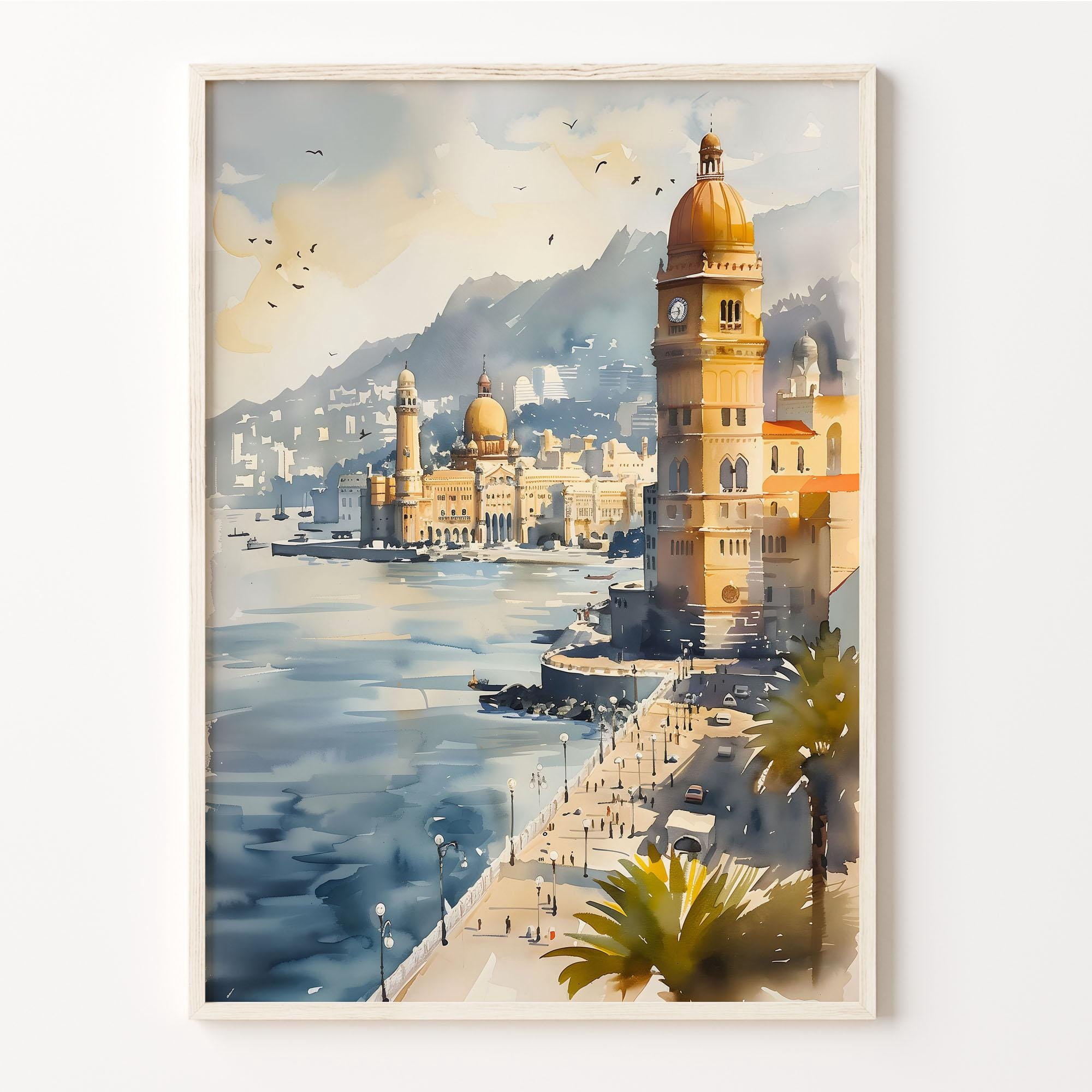 Mumbai India Travel Decorative Wall Art Poster , Poster Print Only