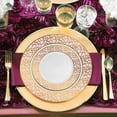 thumbnail image 5 of Smarty 7.5" White Pink Gold Mosaic Rim Round Plastic Salad Plates 120ct, 5 of 7
