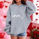thumbnail image 4 of Sudadera con capucha y estampado de corazón de San Valentín, sudadera de manga larga para niños y niñas, chaqueta para niñas de talla mediana y grande., 4 of 7