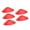 Red, variant on 5Pieces High Visibility Markers Plastic Sport Training Discs Nonslip Perfect for Team Exercises and Safe Playgrounds Use