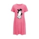 thumbnail image 5 of Camisón corto de talla grande para mujer, camisón de manga corta con estampado de pecho a la moda, camisón para mujer, 5 of 5