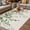 Grass Green, variant on Blue Grey Eucalyptus Outdoor Rug for Patio/Deck/Porch, Non-Slip Large Area Rug 4 x 6 Ft, Farmhouse Weeping Leaves on Linen Indoor Outdoor Rugs Washable Area Rugs, Reversible Camping Rug Carpet Runner