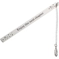 thumbnail image 3 of Stainless Steel Bookmark Inspirational Bookmark with Leaf Pendant Teachers Students Gift, 3 of 7