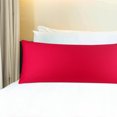 thumbnail image 2 of PiccoCasa Body Pillowcase 300 Thread Count Egyptian Cotton Pillowcase Standard Red, 2 of 8