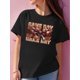 thumbnail image 1 of Game Day" Graphic Tee for Girls & Teens - Casual Comfortable Round Neck, Short Sleeve - Ideal for Summer Outdoor Activities Tee For Adult, Men, Women, Teen, Teenager, Adolescent, Youth, 1 of 7