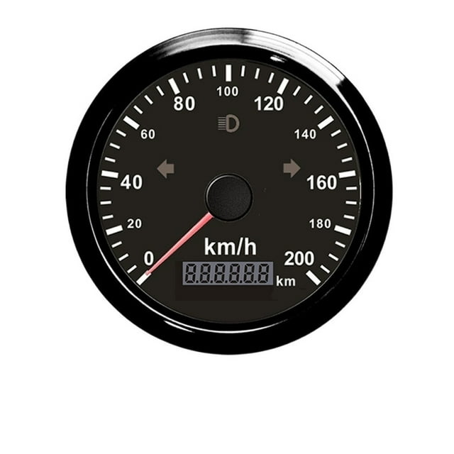 85mm GPS Speedometer Odometer 200km/h GPS Speed Gau For Car Snowmobile Motorcycle Milea Adjustable 12V/24V ,Universal Compatibility