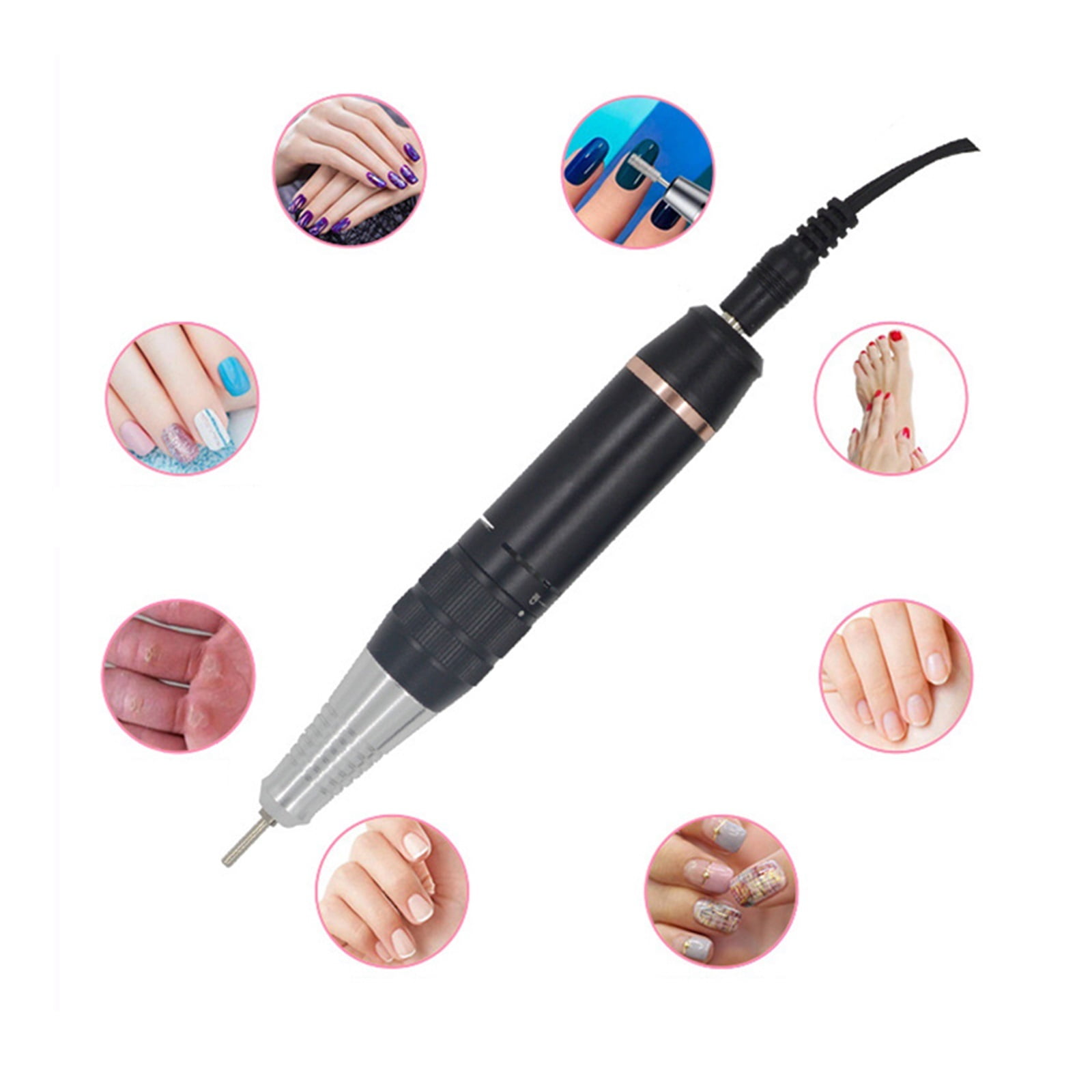 Professional 35000RPM Electric Nail Drill Machine for Acrylic Nails USB Portable Nail Manicure Pedicure for Remove Gel Polishing ,Low Noise