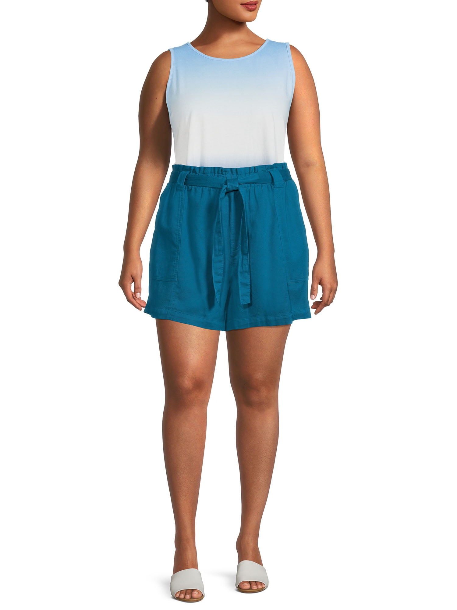 Walmart women's shop plus size shorts