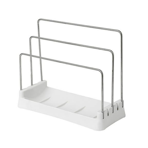Uanit Stainless Steel Cutting Board Organizer Rack - Perfect Stand for Cutting Boards, Baking Sheets, Cookie Pans, And Bakeware, Three Bar Adjustable - Ideal for Kitchen Cabinet & Countertop Storage
