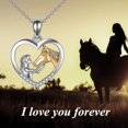 thumbnail image 4 of Girl And Horse Necklace Compatible Girls Sterling Silver Horse Jewellery Gifts Compatible Women, 4 of 5
