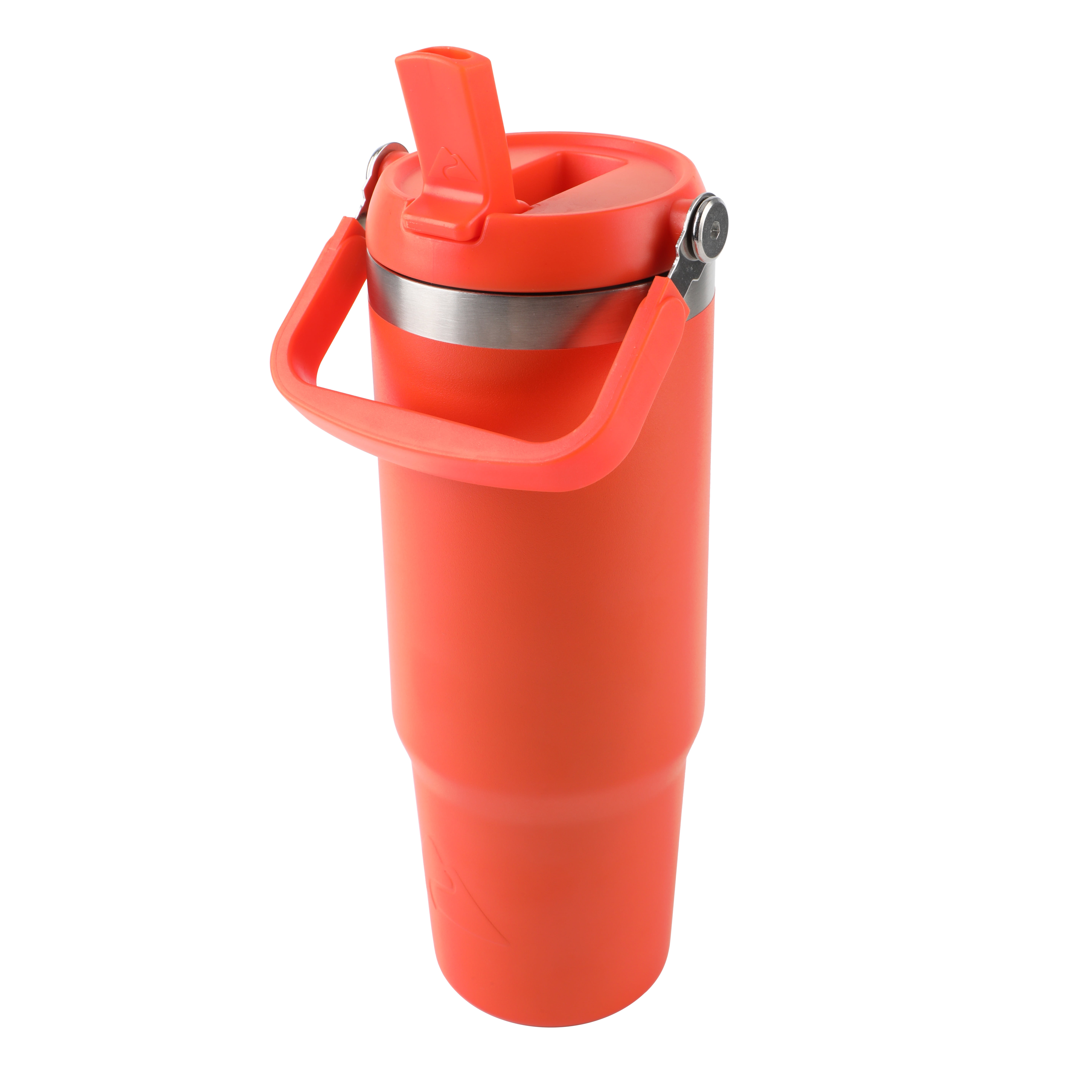 Ozark Trail 30 oz Stainless Steel Insulated Swivel Handle Tumbler, Bright Orange