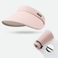 thumbnail image 4 of Only Moment Pink Sun Hats for Women Polyester Women Large Brim Summer UV Protection Beach Cap One Size, 4 of 4