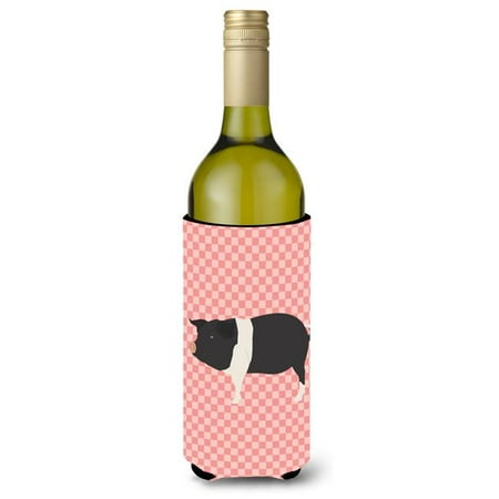 

Carolines Treasures BB7939LITERK Hampshire Pig Pink Check Wine Bottle Beverge Insulator Hugger