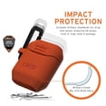 thumbnail image 3 of UAG Compatible with Airpods (1st & 2nd Gen) Case Full-Body Protective Soft-Touch Silicone Case with Detachable Carabiner, Standard Issue Silicone_001, Orange, 3 of 7